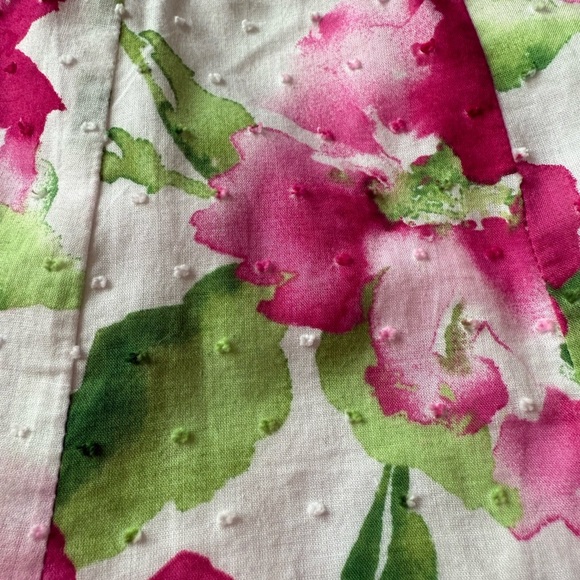 Dressbarn Pink Pleated Knee-Length Skirt Size 4 Pleated & Flare eyelet trim hem - Picture 7 of 8